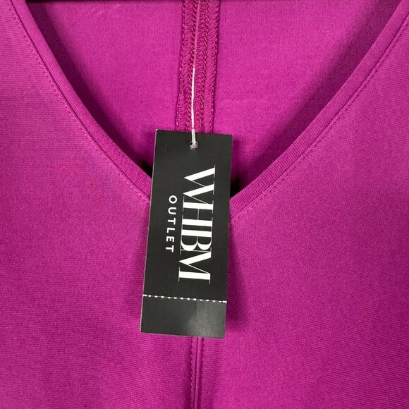 NWT White House Black Market 3/4 Sleeve V Neck Tee Baie Small #WHBM4 - Picture 4 of 10